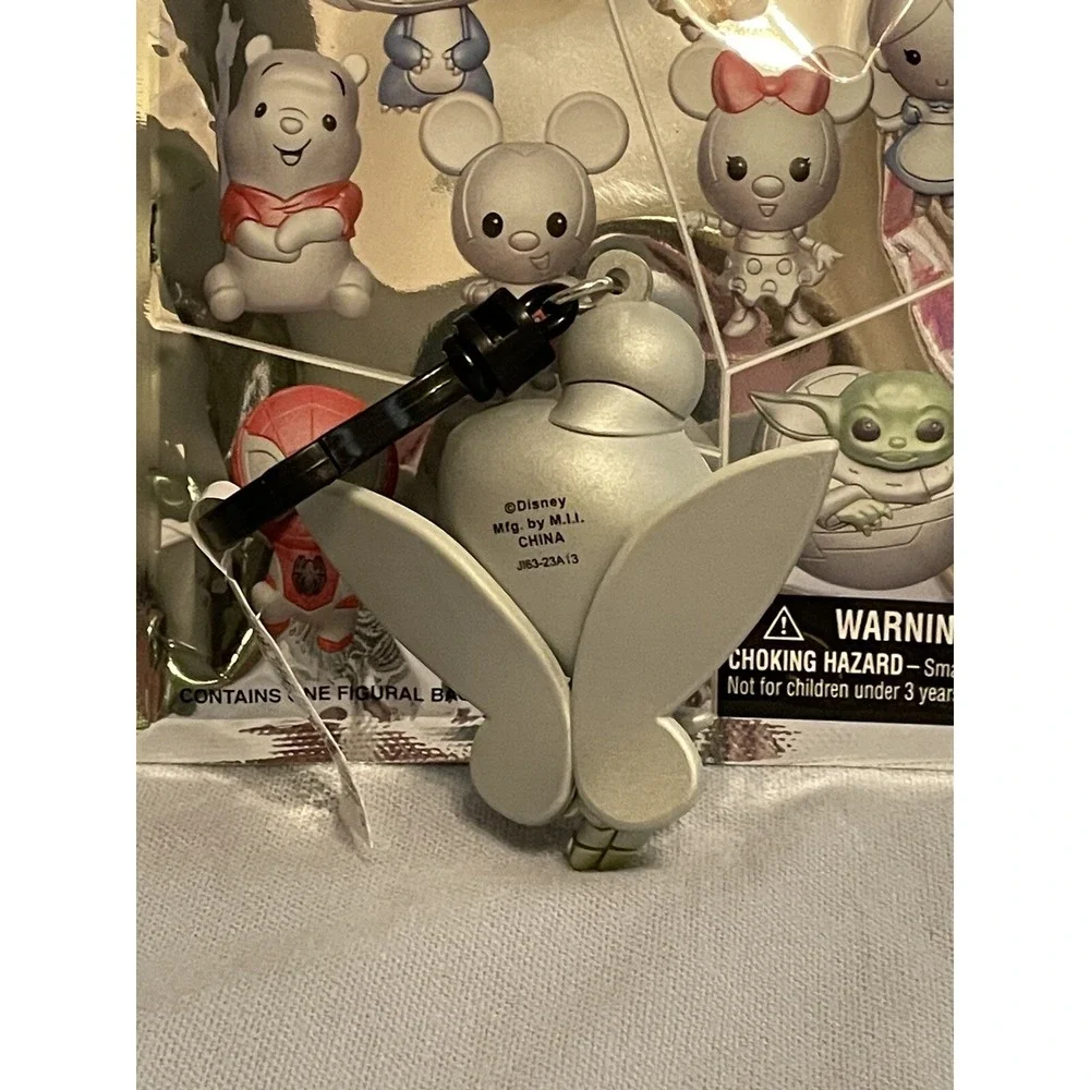 Walt Disney 100 Series 1 Figural 3D Keychain Bag‎ Clip - Silver Tinker Bell